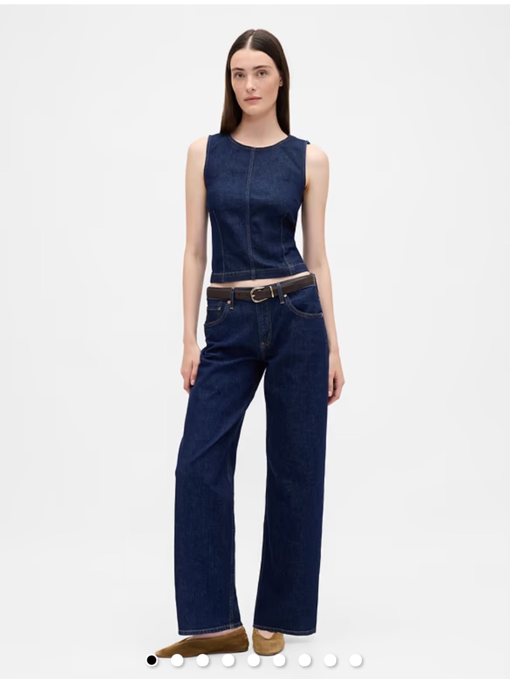 Women’s Dark Blue Wide-Leg Jeans 
Gap 90’s loose jeans